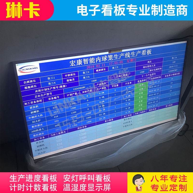 液晶電視生產(chǎn)線生產(chǎn)看板